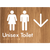 Unisex Toilet with Large Arrow