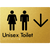 Unisex Toilet with Large Arrow