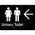 Unisex Toilet with Large Arrow