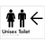 Unisex Toilet with Large Arrow