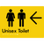 Unisex Toilet with Large Arrow