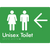 Unisex Toilet with Large Arrow