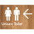 Unisex Toilet with Large Arrow