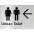 Unisex Toilet with Large Arrow