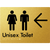 Unisex Toilet with Large Arrow
