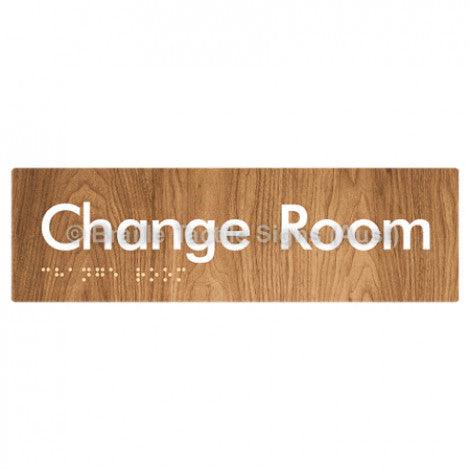 Braille Sign Change Room - Braille Tactile Signs (Aust) - BTS134-wdg - Fully Custom Signs - Fast Shipping - High Quality - Australian Made &amp; Owned