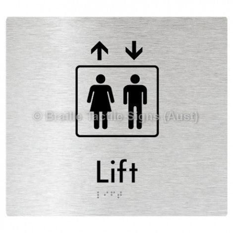 Braille Sign Lift - Braille Tactile Signs (Aust) - BTS228-aliB - Fully Custom Signs - Fast Shipping - High Quality - Australian Made & Owned