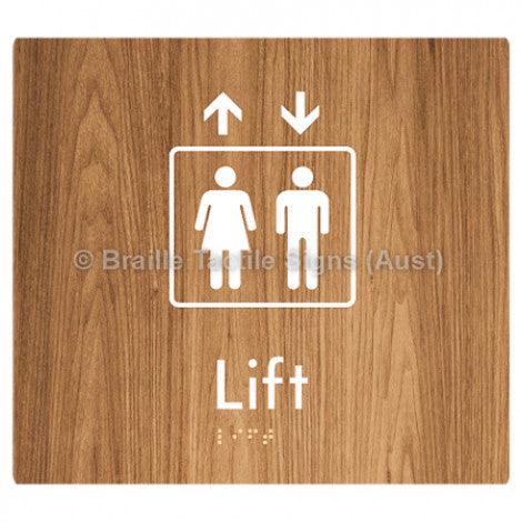 Braille Sign Lift - Braille Tactile Signs (Aust) - BTS228-wdg - Fully Custom Signs - Fast Shipping - High Quality - Australian Made & Owned