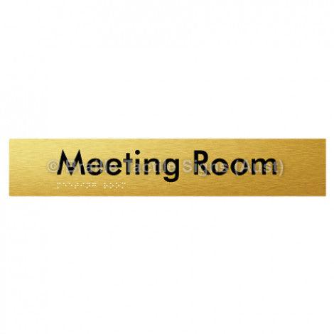 Braille Sign Meeting Room - Braille Tactile Signs (Aust) - BTS249-aliG - Fully Custom Signs - Fast Shipping - High Quality - Australian Made & Owned
