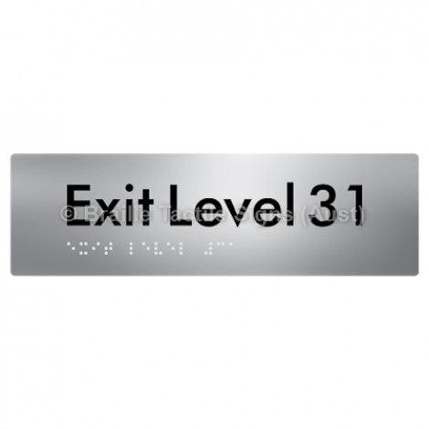 Braille Sign Exit Level 31 - Braille Tactile Signs (Aust) - BTS278-31-aliS - Fully Custom Signs - Fast Shipping - High Quality - Australian Made & Owned