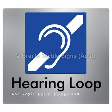 Braille Sign Hearing Loop Provided - Braille Tactile Signs (Aust) - BTS350-aliS - Fully Custom Signs - Fast Shipping - High Quality - Australian Made &amp; Owned