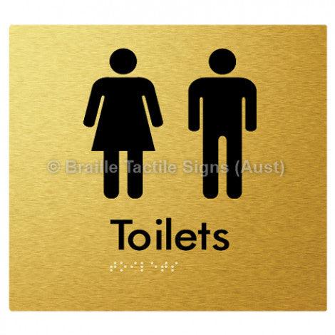 Braille Sign Toilets - Braille Tactile Signs (Aust) - BTS68-aliG - Fully Custom Signs - Fast Shipping - High Quality - Australian Made &amp; Owned