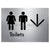 Toilets w/ Large Arrow: