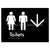 Toilets w/ Large Arrow: