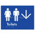 Toilets w/ Large Arrow: