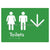 Toilets w/ Large Arrow: