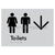 Toilets w/ Large Arrow: