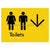 Toilets w/ Large Arrow: