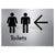 Toilets w/ Large Arrow: