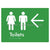 Toilets w/ Large Arrow: