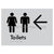 Toilets w/ Large Arrow: