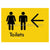 Toilets w/ Large Arrow: