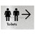 Toilets w/ Large Arrow: