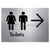 Toilets w/ Large Arrow: