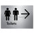 Toilets w/ Large Arrow: