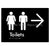 Toilets w/ Large Arrow: