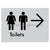 Toilets w/ Large Arrow: