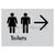 Toilets w/ Large Arrow: