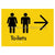 Toilets w/ Large Arrow: