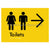 Toilets w/ Large Arrow: