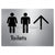 Toilets w/ Large Arrow: