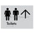 Toilets w/ Large Arrow: