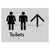 Toilets w/ Large Arrow: