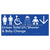 Unisex Accessible Toilet LH / Shower / Baby Change w/ Large Arrow: