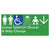 Unisex Accessible Toilet LH / Shower / Baby Change w/ Large Arrow:
