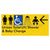 Unisex Accessible Toilet LH / Shower / Baby Change w/ Large Arrow: