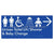 Unisex Accessible Toilet LH / Shower / Baby Change w/ Large Arrow: