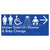 Unisex Accessible Toilet LH / Shower / Baby Change w/ Large Arrow: