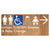 Unisex Accessible Toilet LH / Shower / Baby Change w/ Large Arrow: