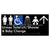 Unisex Accessible Toilet LH / Shower / Baby Change w/ Large Arrow: