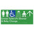 Unisex Accessible Toilet LH / Shower / Baby Change w/ Large Arrow:
