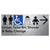 Unisex Accessible Toilet RH / Shower / Baby Change w/ Large Arrow