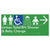 Unisex Accessible Toilet RH / Shower / Baby Change w/ Large Arrow