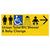 Unisex Accessible Toilet RH / Shower / Baby Change w/ Large Arrow