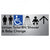 Unisex Accessible Toilet RH / Shower / Baby Change w/ Large Arrow