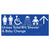 Unisex Accessible Toilet RH / Shower / Baby Change w/ Large Arrow